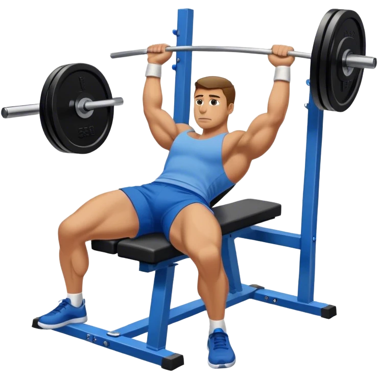 blue shorts close-grip flat-benchpress emoji