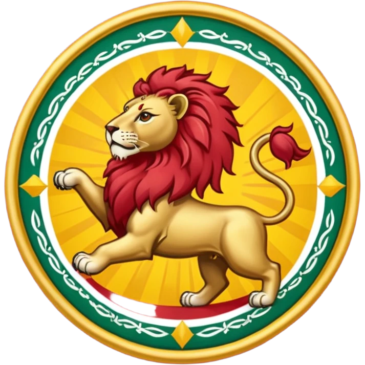 Iranian flag without الله just lion and sun flag emoji