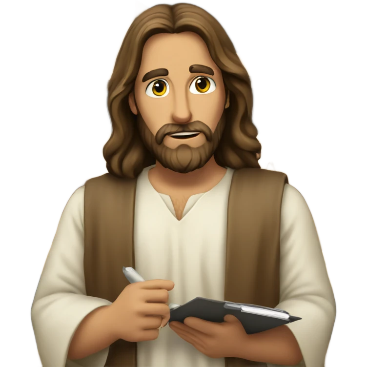 Jesus christ taking inventory emoji