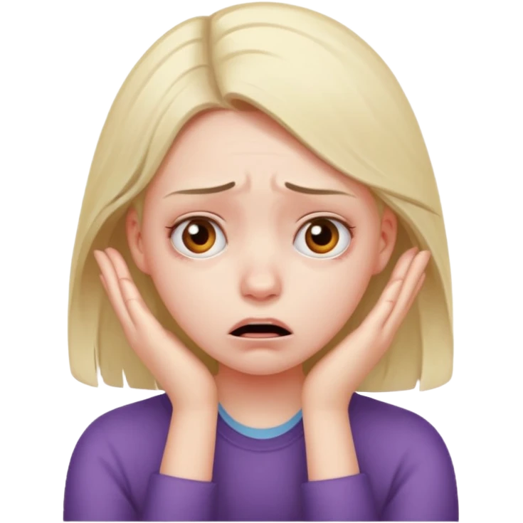 Fille stressé  emoji