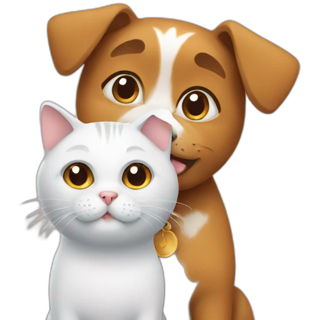 Cat with dog emoji