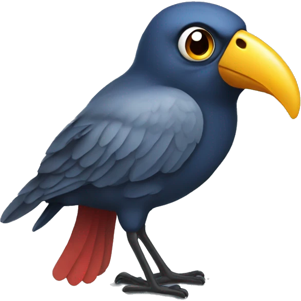 dubious face with bird beak emoji