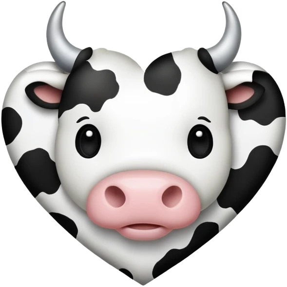 Cow print heart emoji