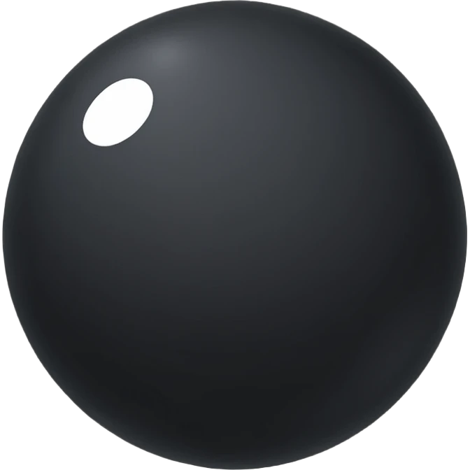 Black fabric Limbless ninja/robber ball sphere! It’s rollable emoji