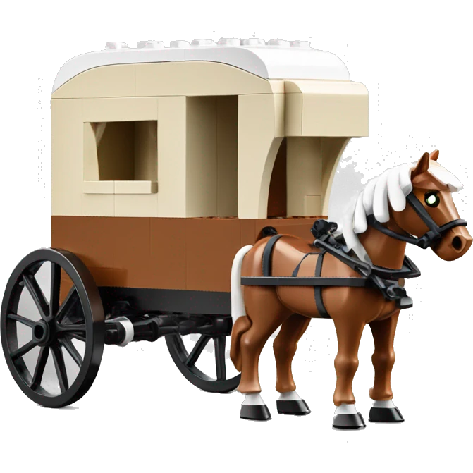 Lego horse drawn caravan  emoji