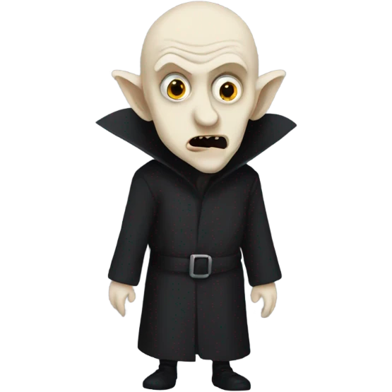 Guy sneaking up on nosferatu emoji