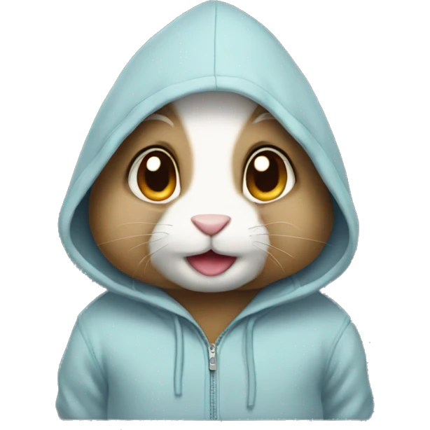 Rabbit wearing hoodie emoji
