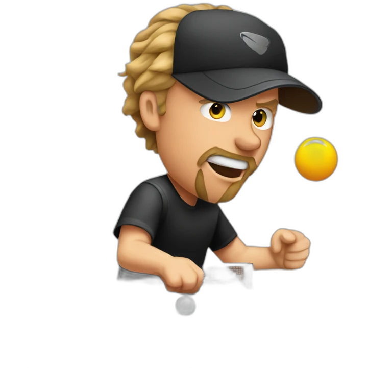 James Hetfield playing ping pong emoji