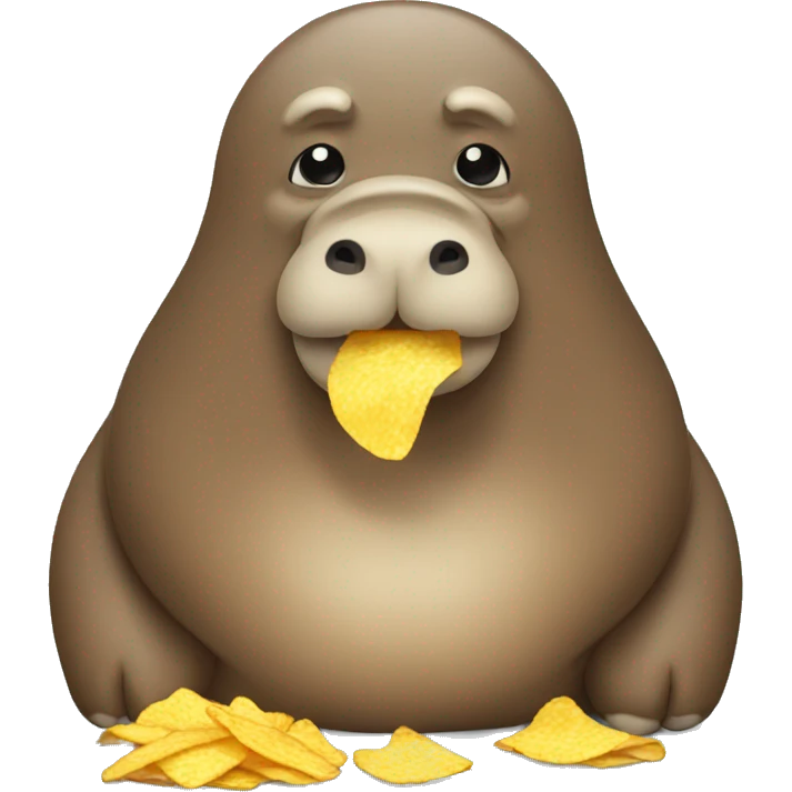 walrus eating chips emoji