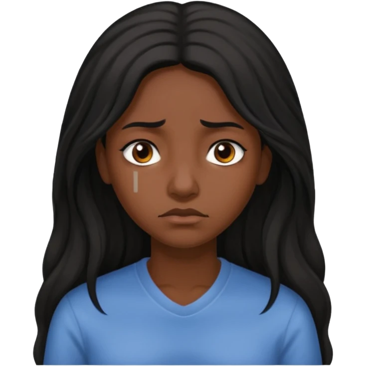sad black prisoner long haired woman mug shot with bg emoji