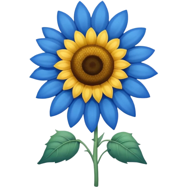 blue tiny sunflower emoji