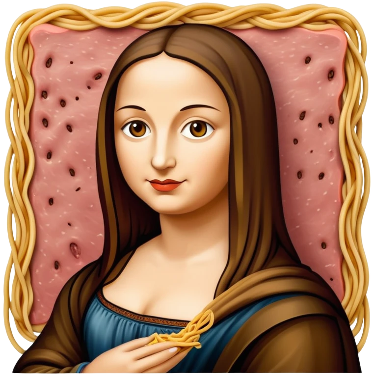 pop art monalisa SPAM meat spaghettio slop  emoji