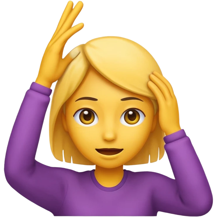 Shut up emoji Emoji hand on head shaking  emoji