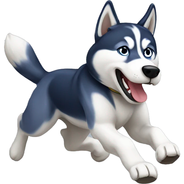 Husky running emoji