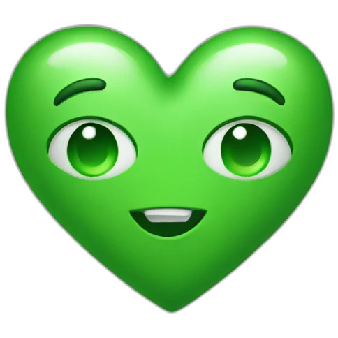 green hear emoji