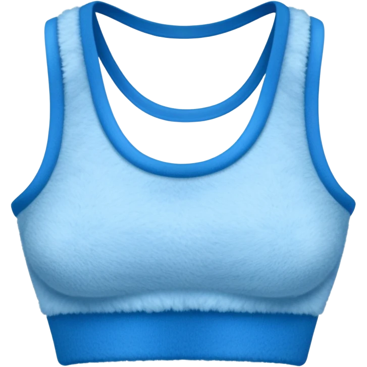 super realistic isolated blue cashmere crop top emoji