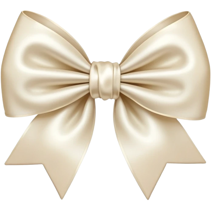 Milk-colored bow emoji