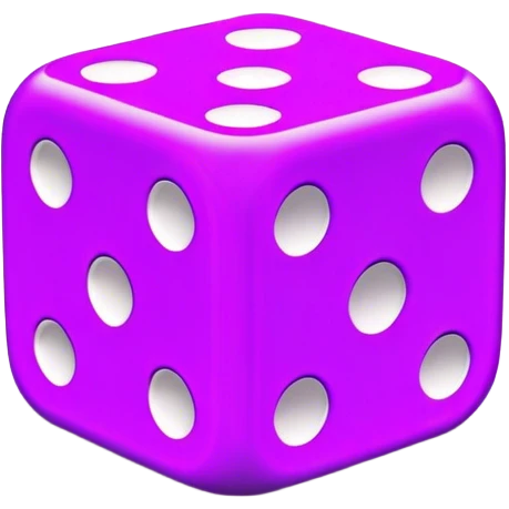 neon violet dice emoji