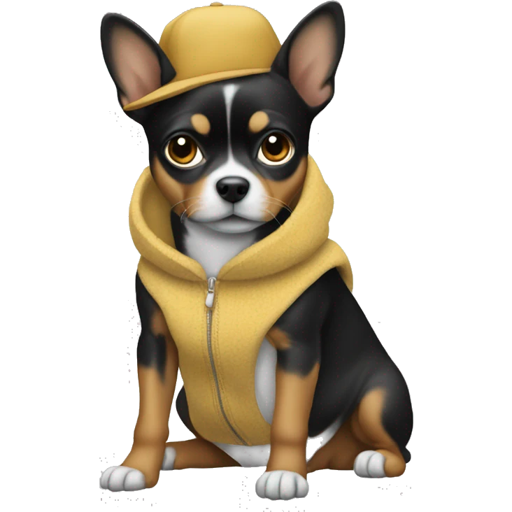 Chihauha wearing designer emoji