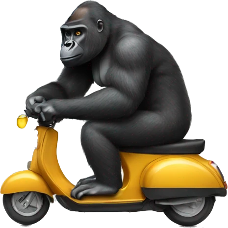 gorilla on a scooter emoji
