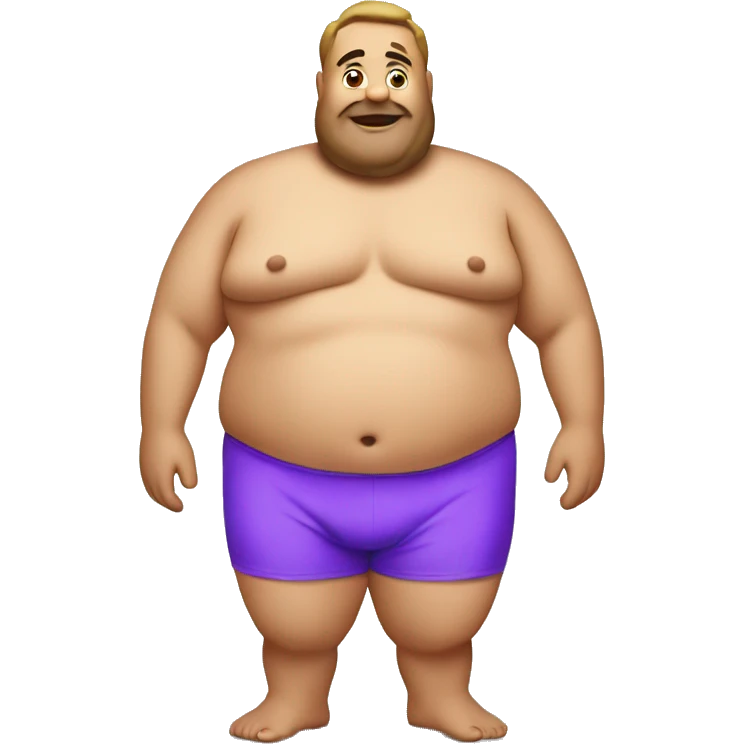 Bikini fat man emoji