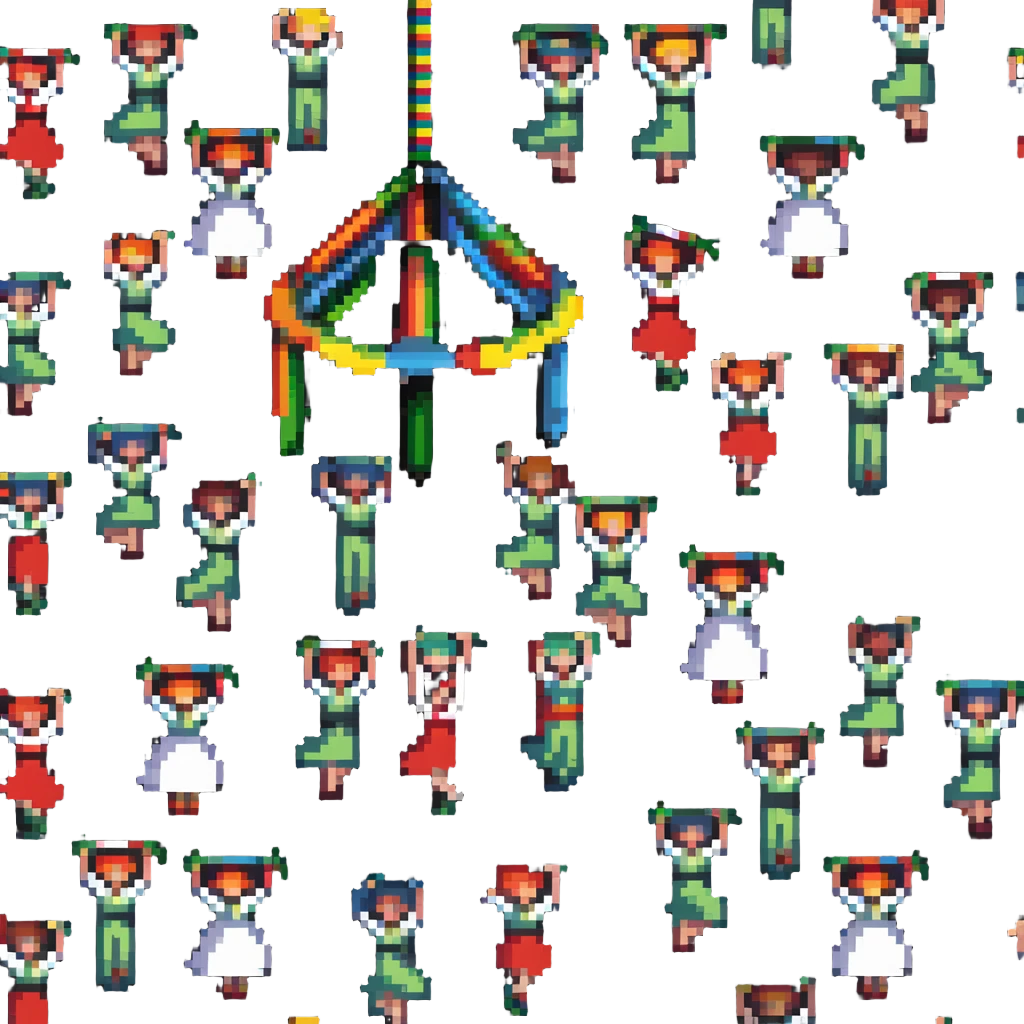 maypole with dancers emoji