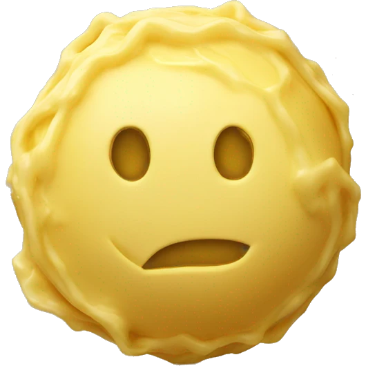 Ball made out of butter emoji
