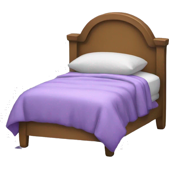 Purple bed with teddy bear  emoji