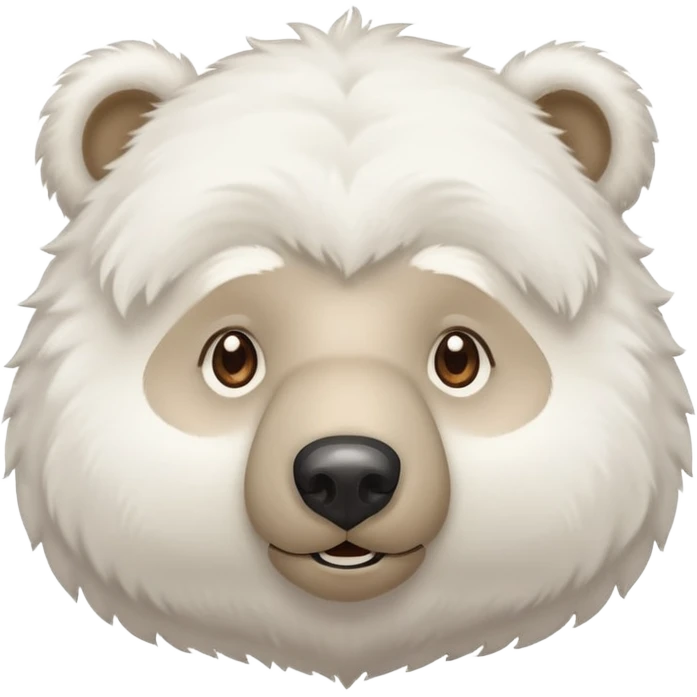 Fluffy　White　bear emoji