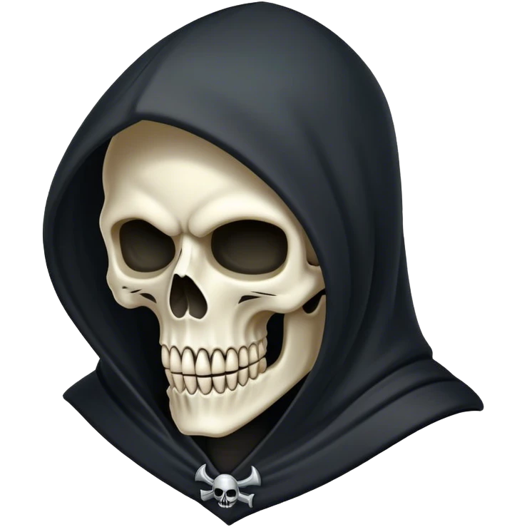 Hooded skull grim reaper emoji