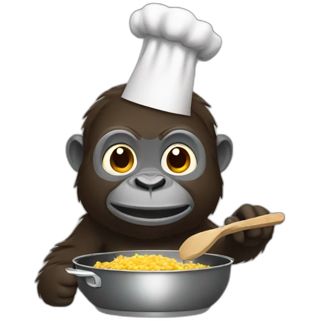 gorila cooking emoji