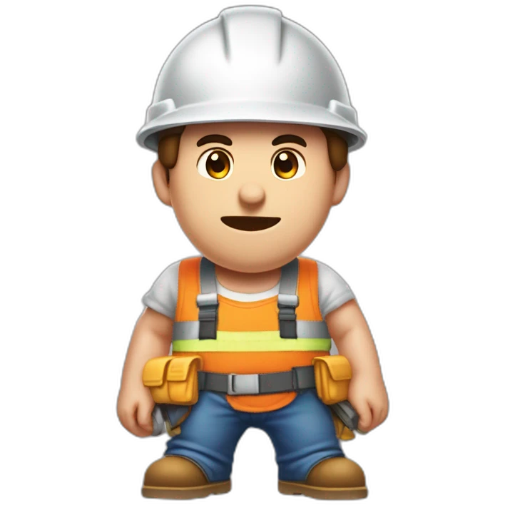 Kirby qui a mangé un cône de chantier emoji