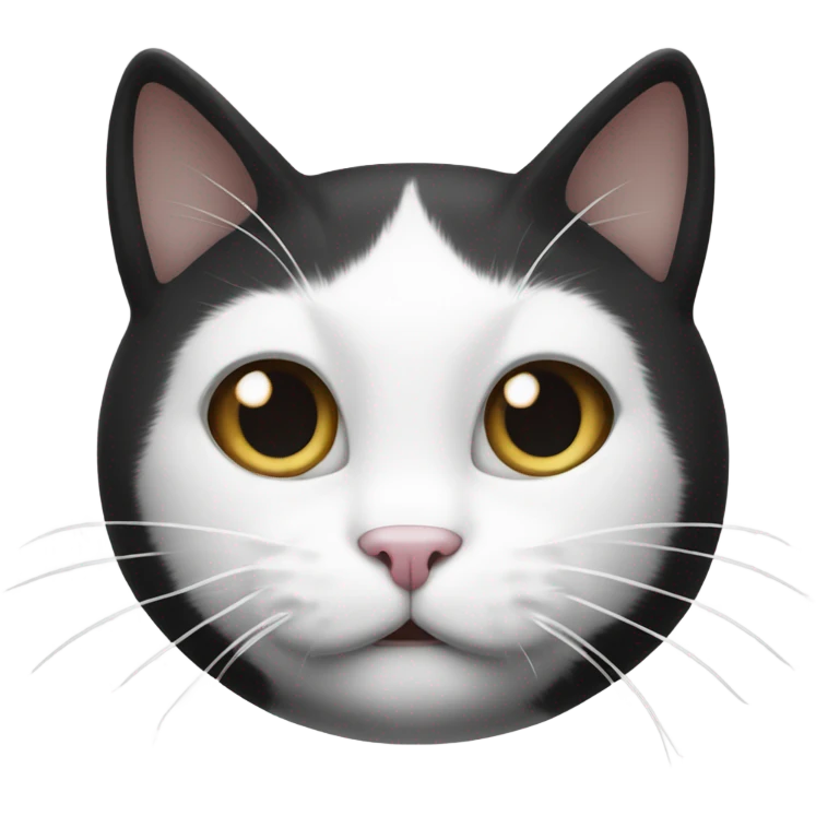 Black n white cat with white arms n legs emoji