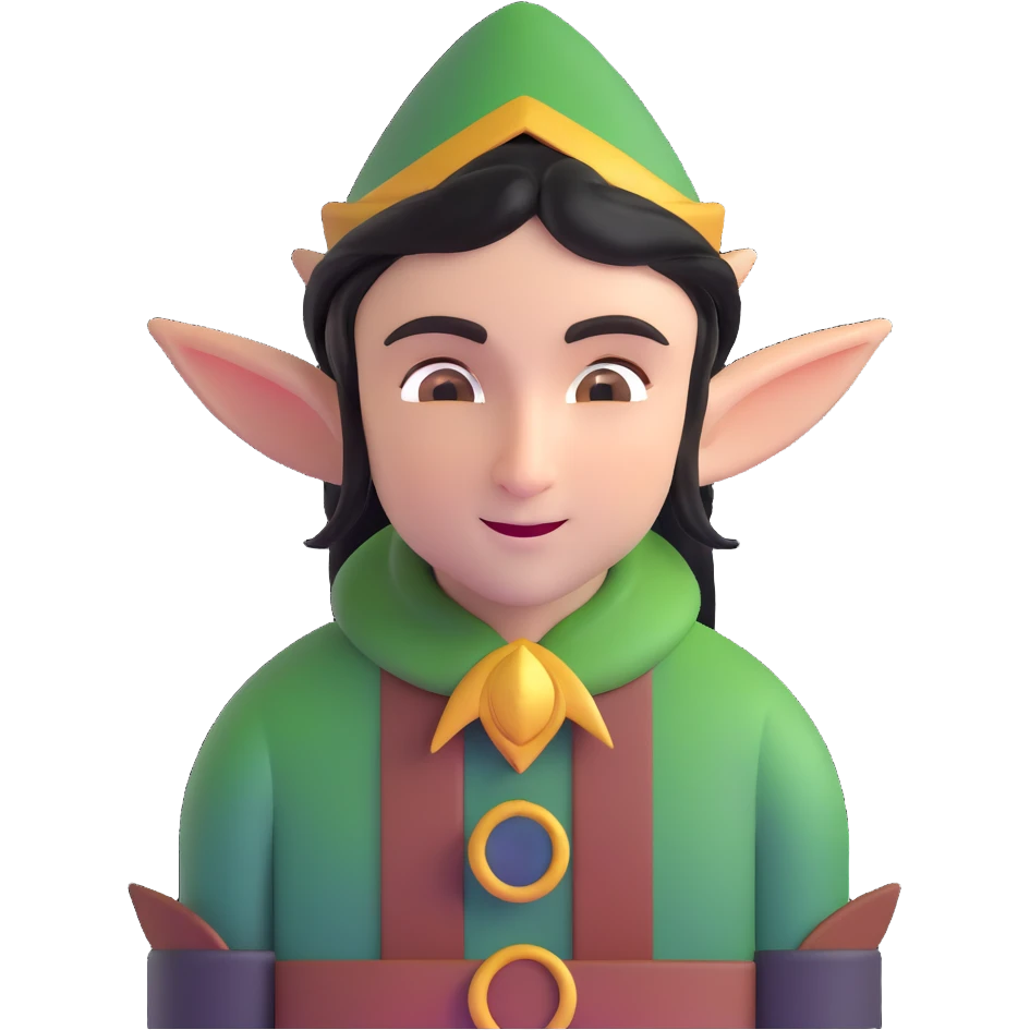 elf character with pointed ears emoji