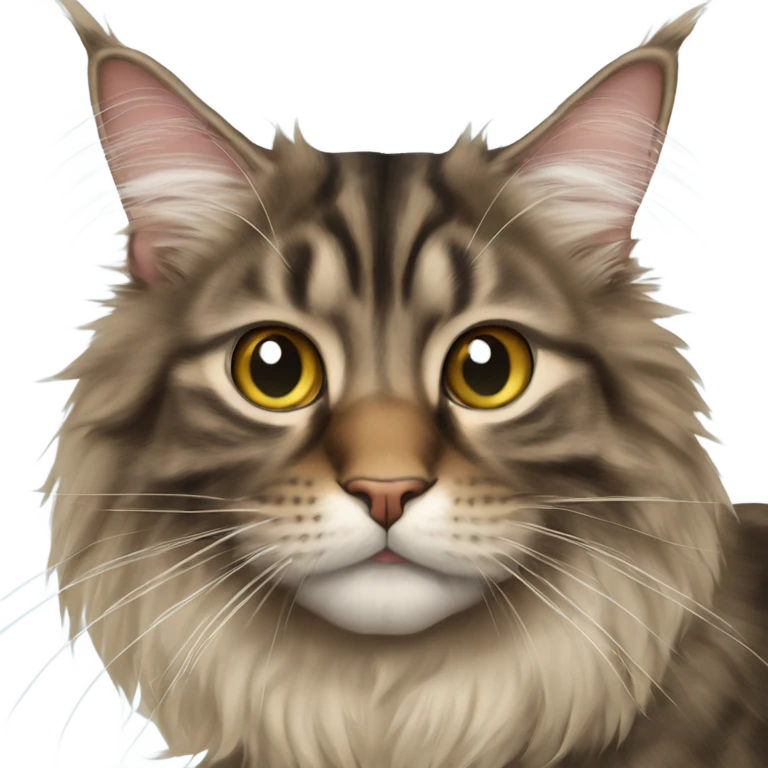 Maine Coon with a fly on his nose emoji