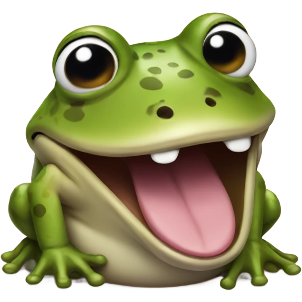 A laughing army frog emoji