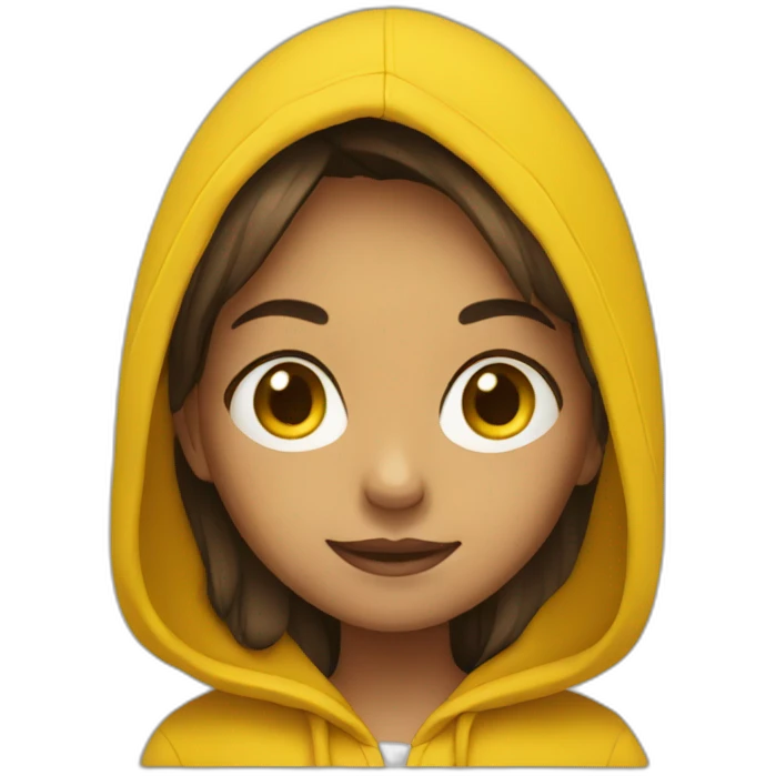 Girl in yellow hoodie emoji