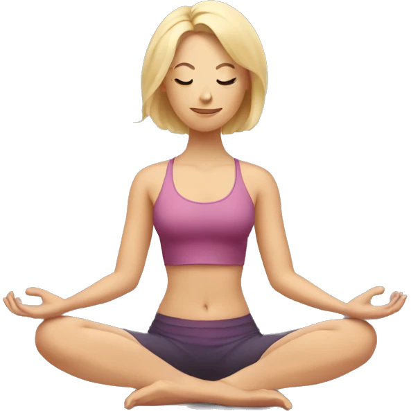 Blonde lady doing yoga emoji