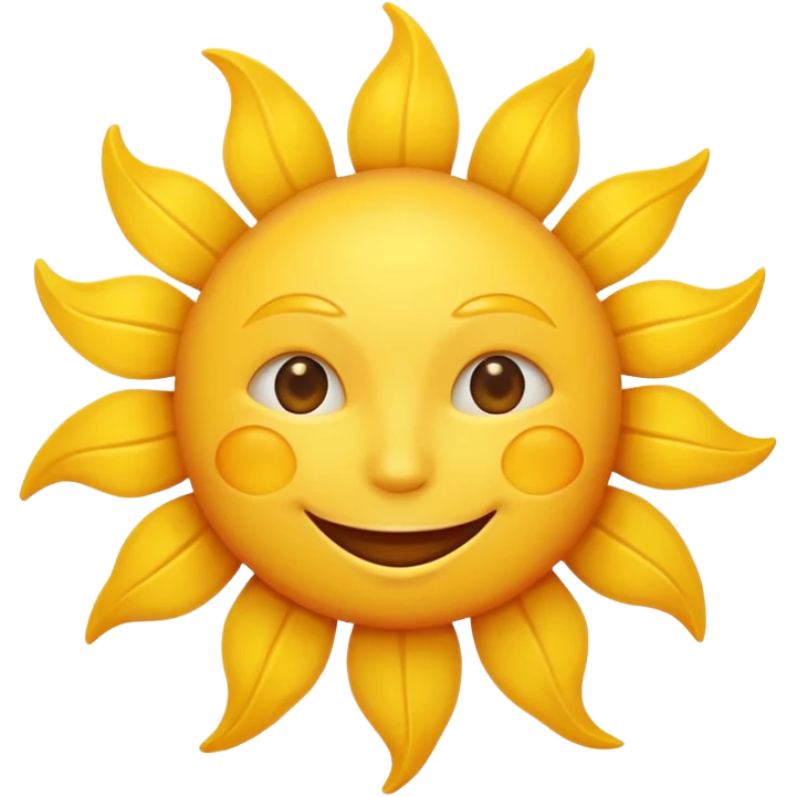 smiling sun emoji, simple and cheerful emoji