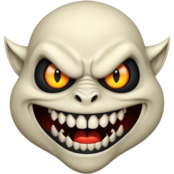 Evil face emoji