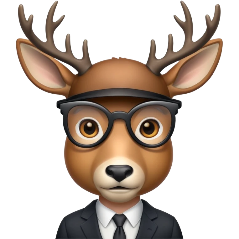 Deer spy agent  emoji