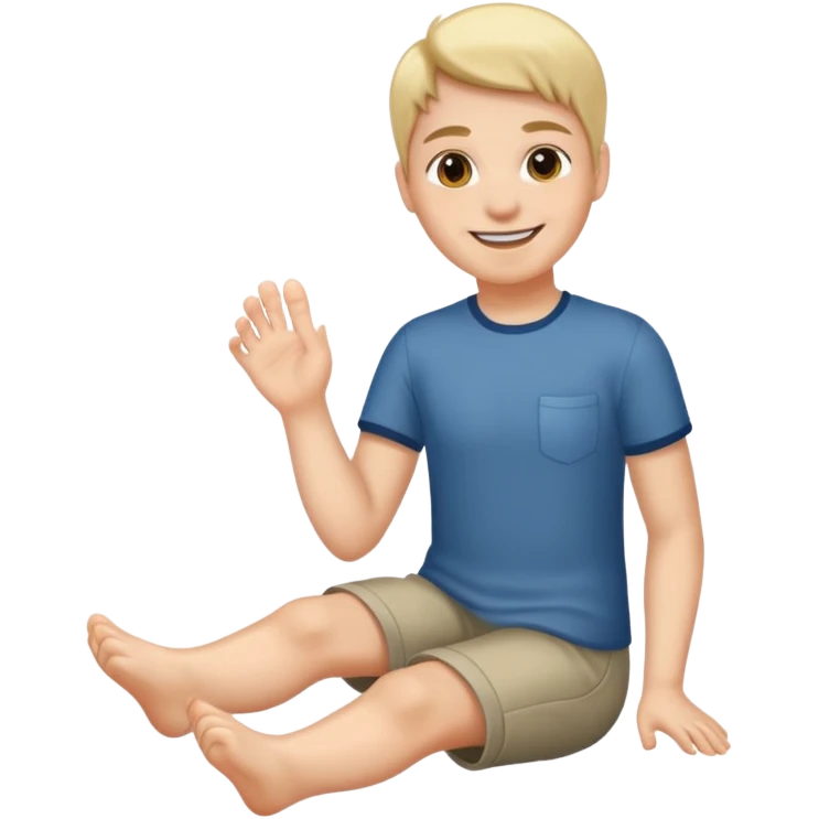 someone who is very happy with foot on the side  emoji