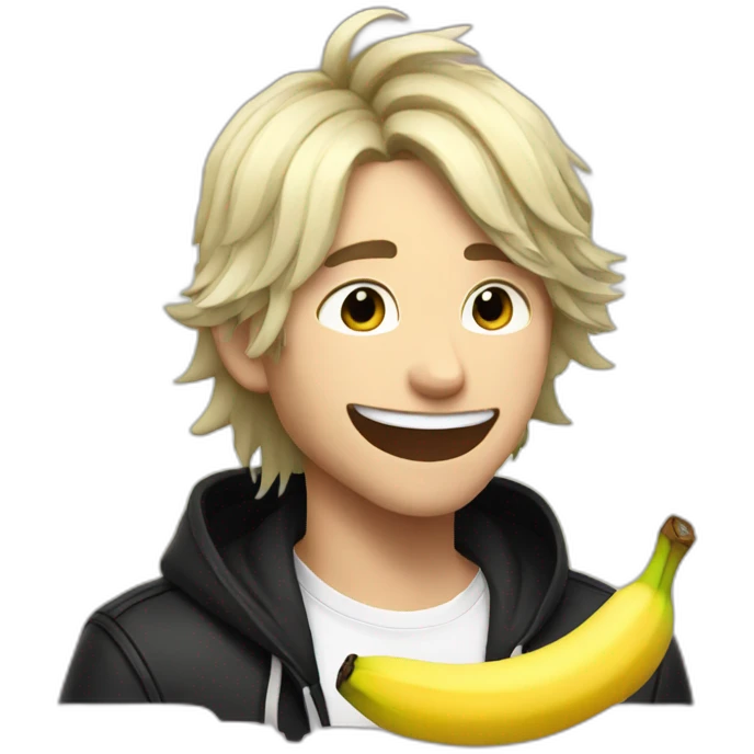 xqc eating banana emoji