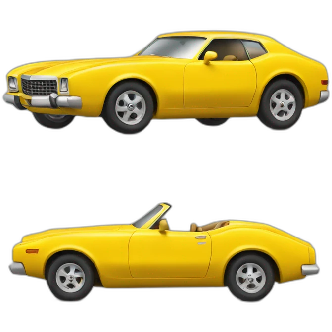 Coche amarillo con gálibo  emoji