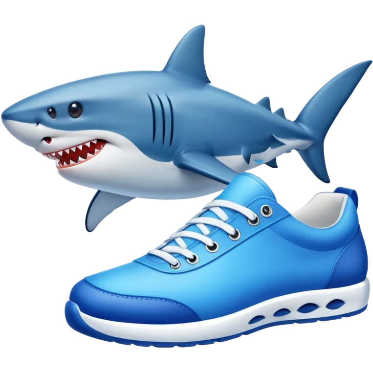 Sharks with blue shoes emoji