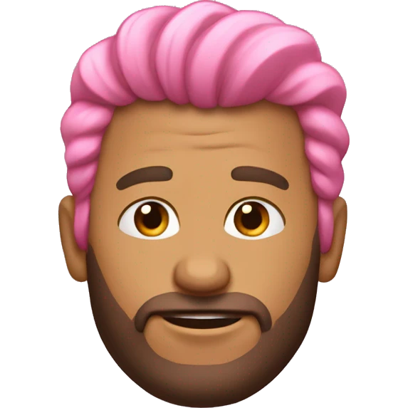 Hombre de pelo color rosa emoji