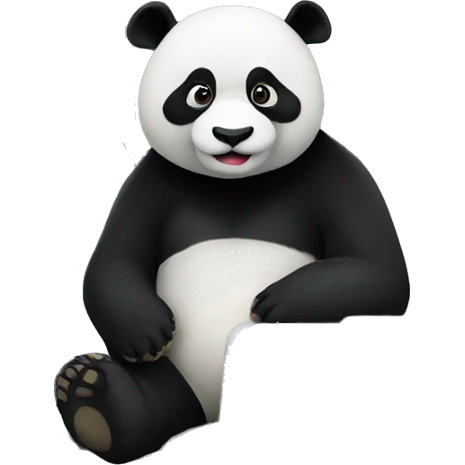 Panda on a train  emoji