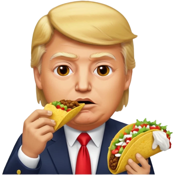 Donald Trump eating tacos emoji