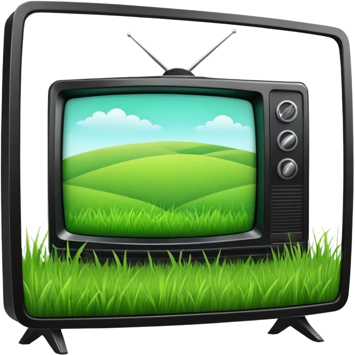 tv with grass emoji