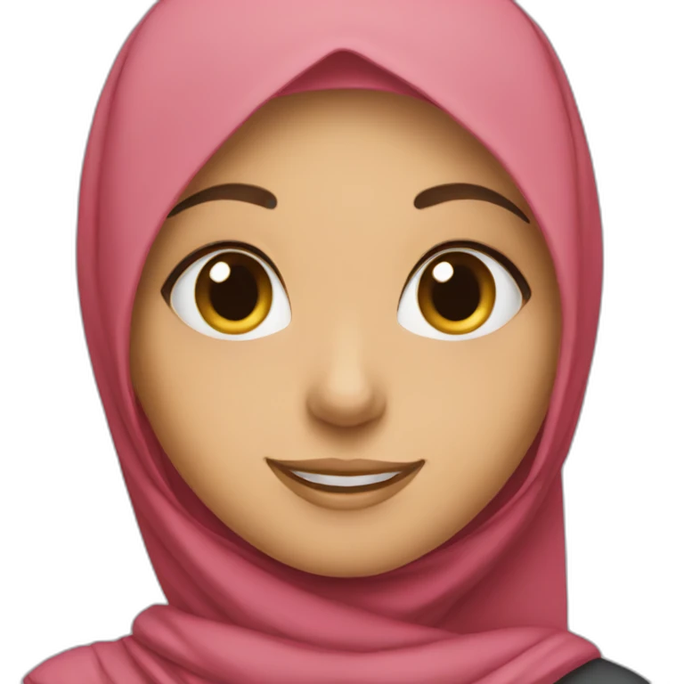 hijabi girl smiling and shy emoji